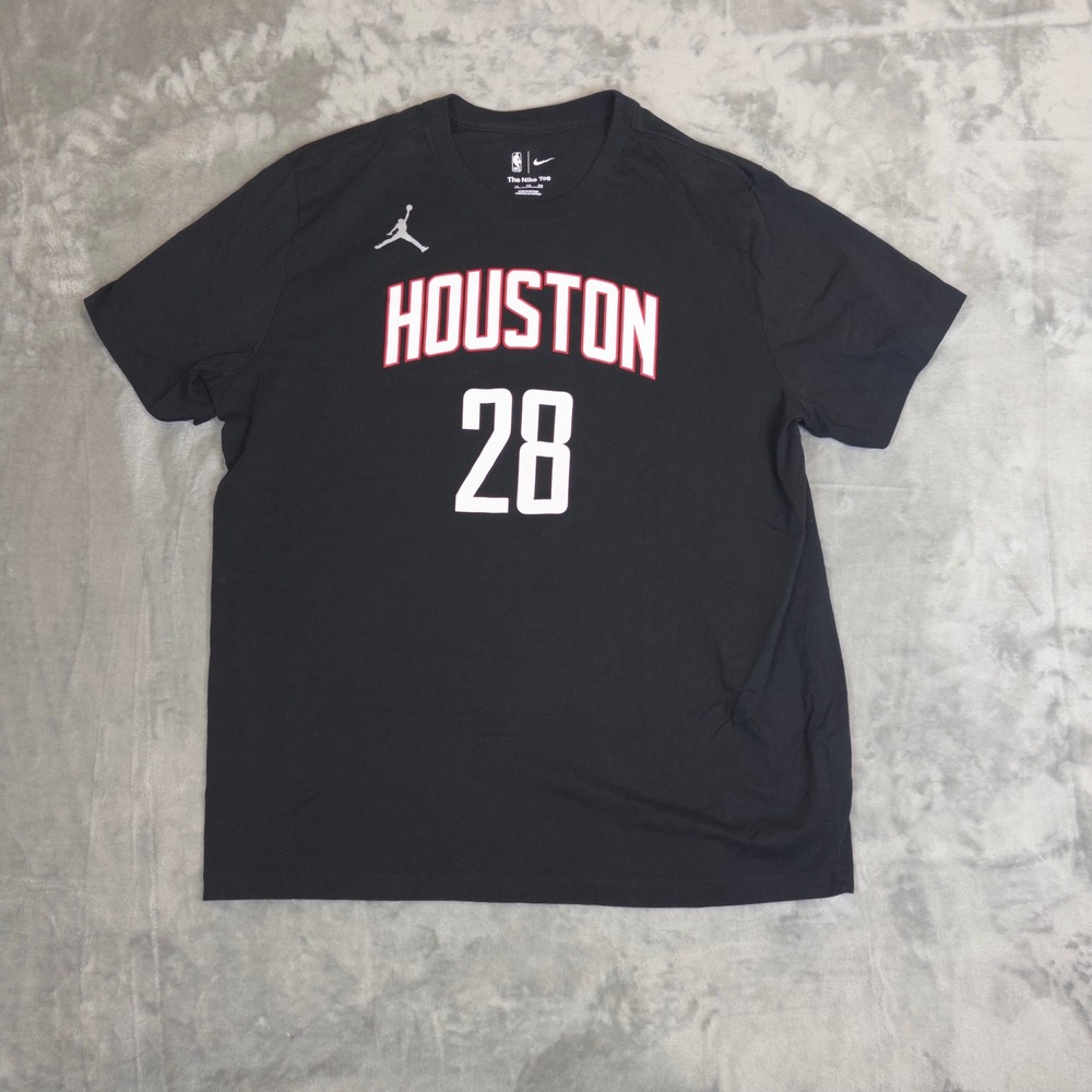 Nike Jordan Houston Rockets Alperen Sengun T-Shirt Mens 2XL Black NBA Tee DV5774